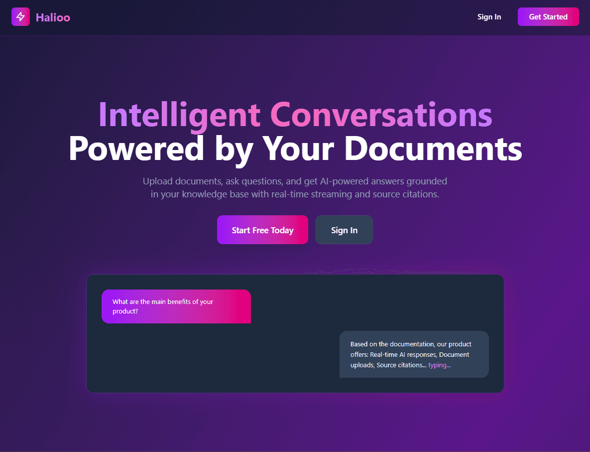 Halioo — interface preview