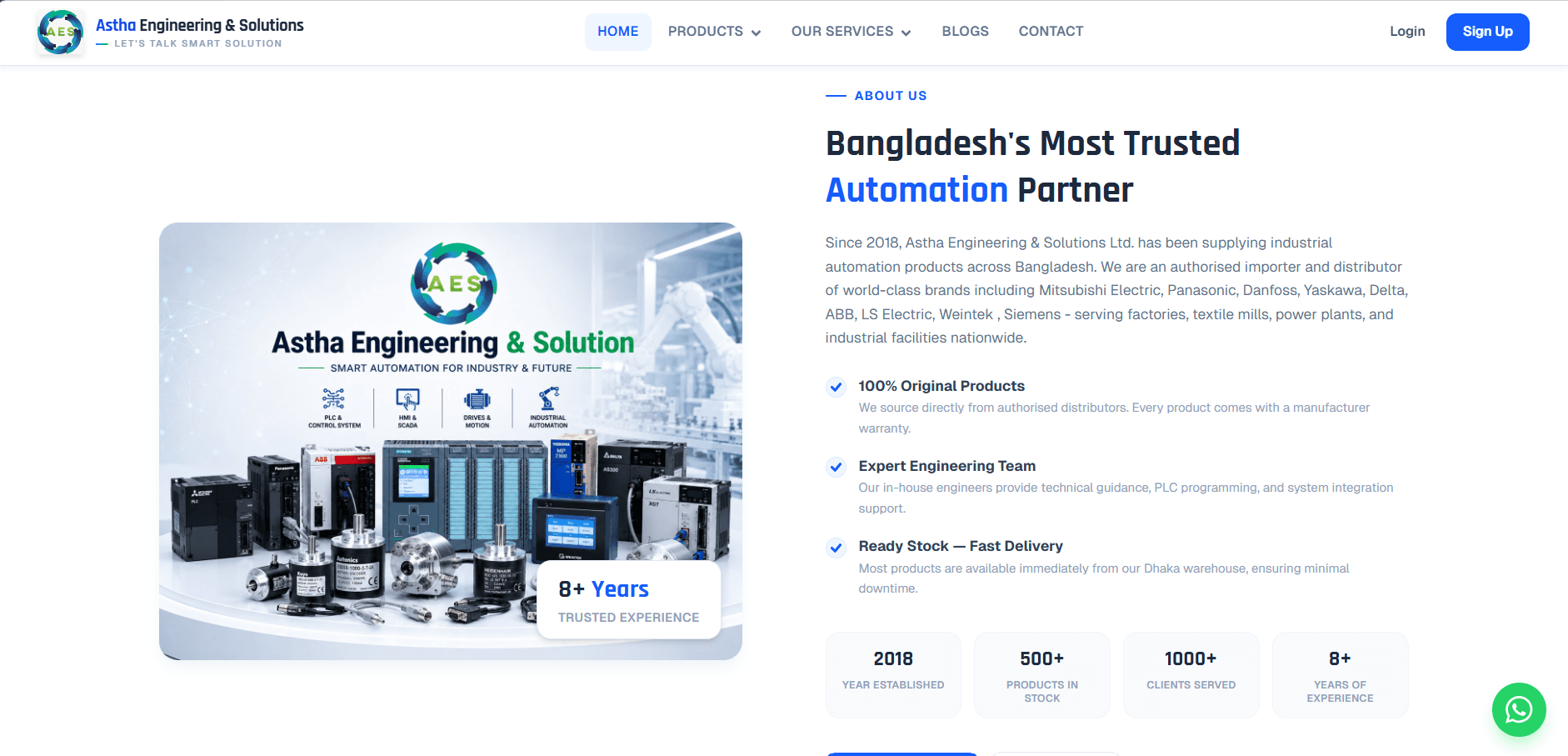 Astha Engineering & Solutions — screenshot