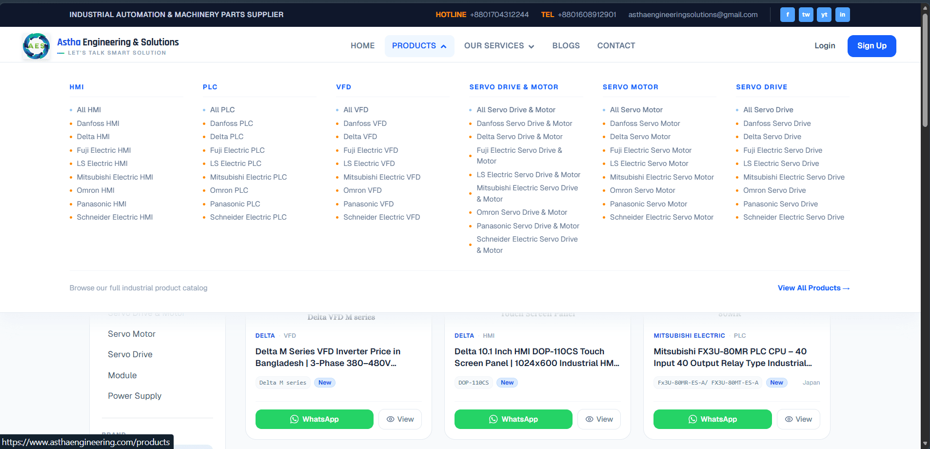 Astha Engineering & Solutions — screenshot