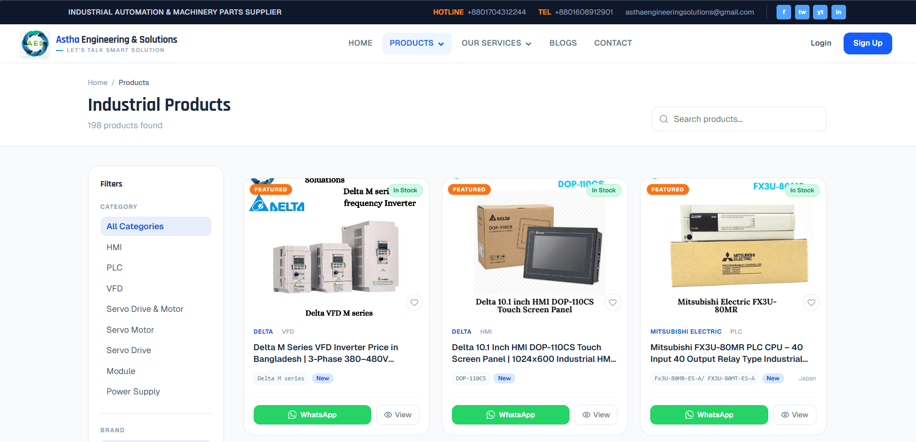 Astha Engineering & Solutions — screenshot